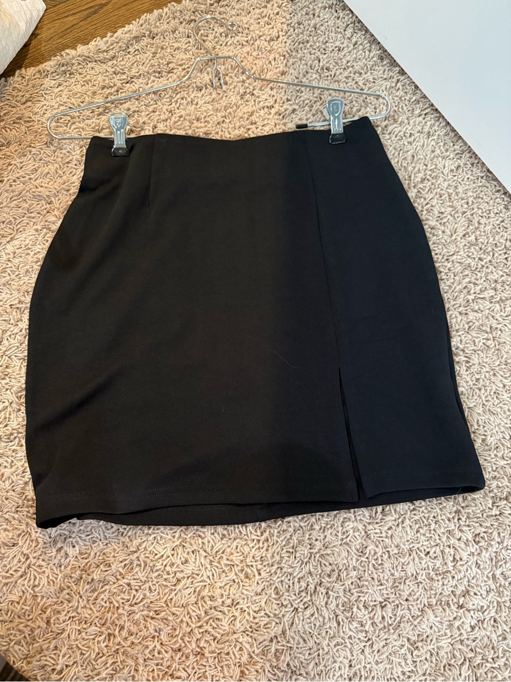 H&M Black Mini Skirt with Front Slit
